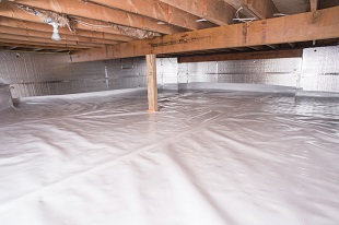crawl space vapor barrier in Meadow Lake installed by our contractors