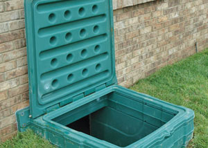 lockable crawl space access door installed in Moose Jaw