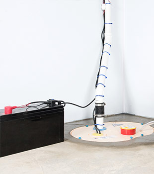 A sump pump installed in Beaver Creek by Basement Systems Saskatchewan