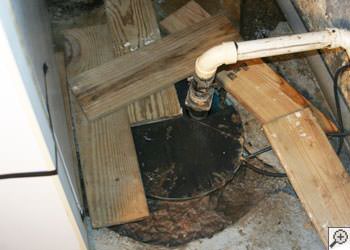 An ugly, clogged sump pump system in Meadow Lake, Saskatchewan