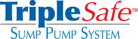 Sump pump system logo for our TripleSafe™, available in areas like Prud'homme
