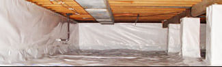 an encapsulated crawl space system in Meadow Lake